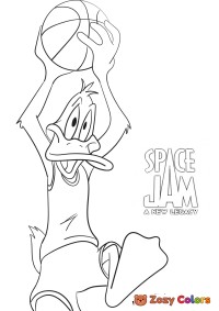 Daffy Duck playing basketball - Space Jam: A new legacy