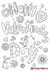 Happy Valentines day doodle