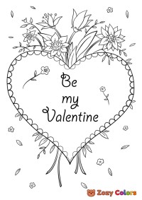 Flower Valentines card