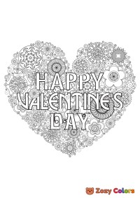 Happy Valentines day mandala
