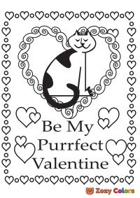 Be My Purrfect Valentines card