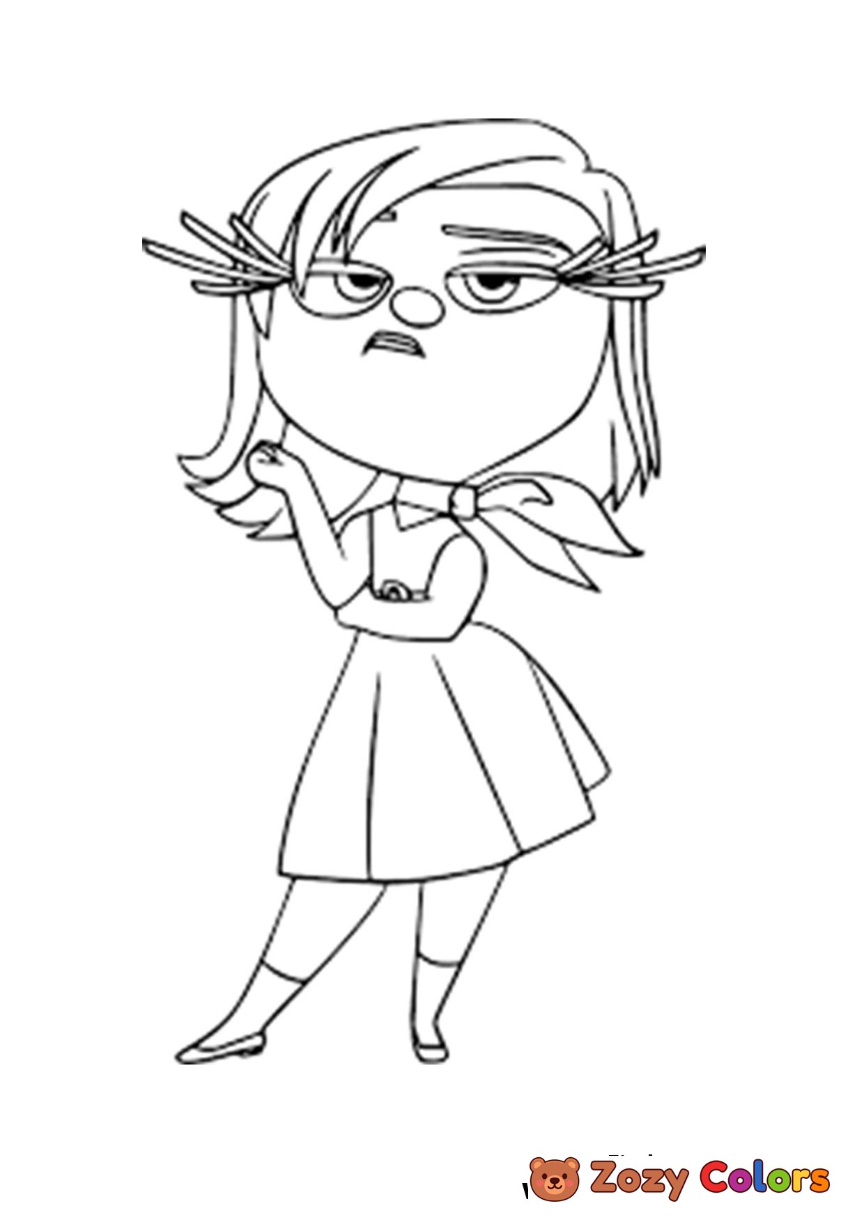 Free Inside Out Disgust coloring page