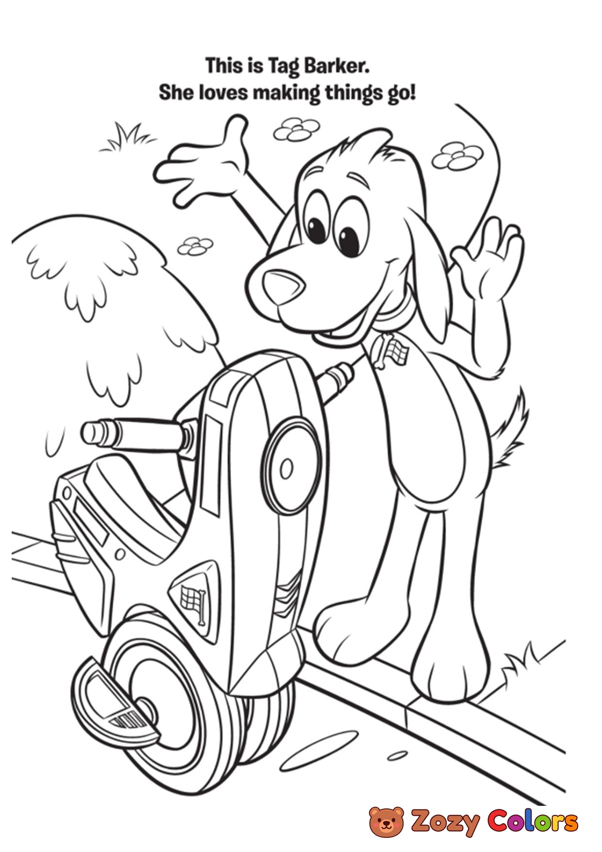Tag Barker Zozy Coloring Page