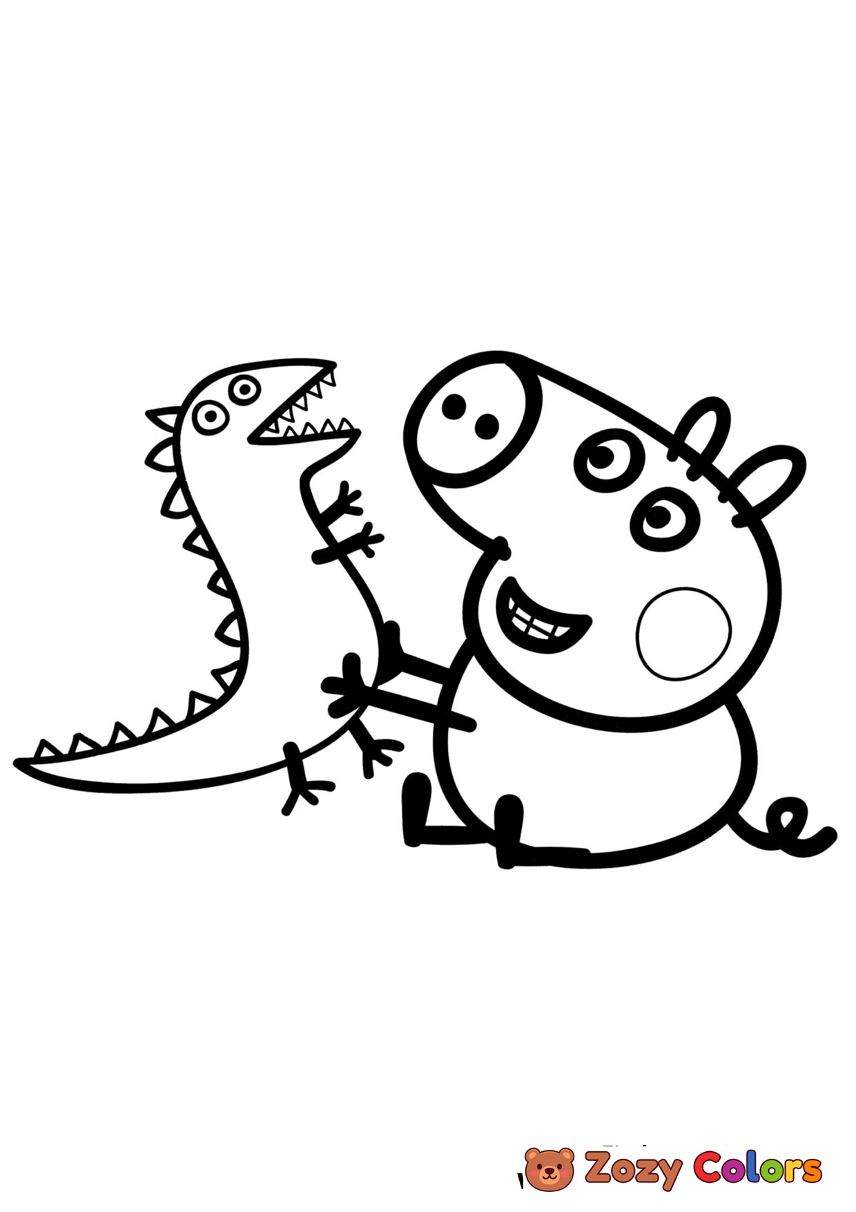 Free Peppa Pig George coloring page