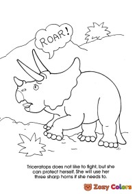 Triceratops with horn