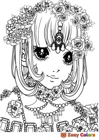 Girl-9 coloring page for Adults