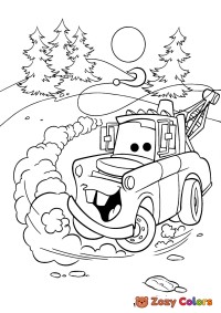 Mater riding in the woods