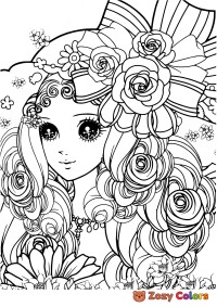 Girl-12 coloring page for Adults