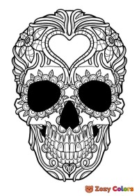 Skull with hart