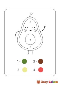Avocado color by numbers