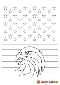 American eagle on a flag