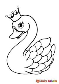Swan with a crown