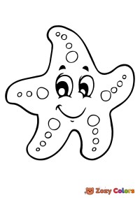 Starfish smiling and waving