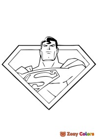 Superman logo with face