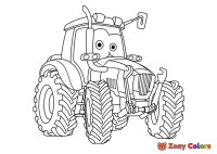 Tractor with eyes