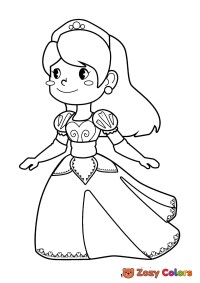 Princess in a hart dress