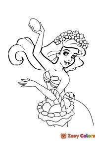 Ariel with Easter basket