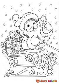 Santa on a sled
