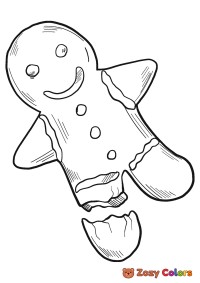 Gingerbread man with broken leg