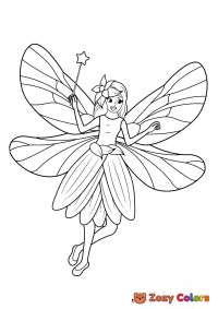 Fairy with star magic wand