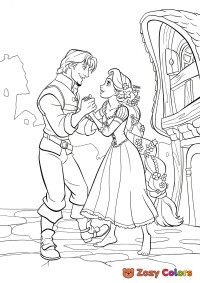 Rapunzel and Flynn in love