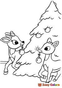 Rudolph the raindeer christmas tree