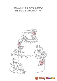 Wedding cake to color