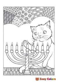 Cat on Hanukkah