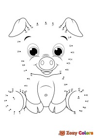 Cute Pig dot the dots