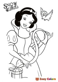 Snow White with a bird