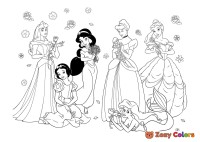 Disney princesses posing