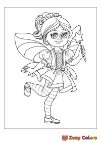 Cute fairy with a wand