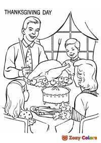 Thanksgiving day family dinner
