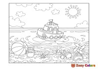 Summer sea boat