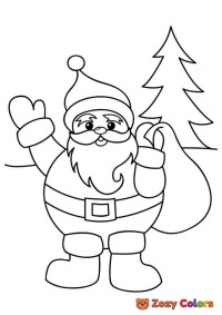 Santa Claus waving