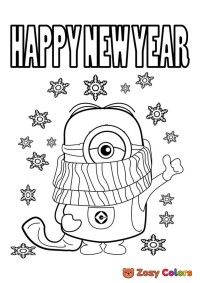 Minions wishing Happy New Year