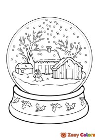 Winter snow globe