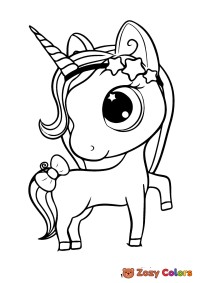 Cute unicorn with a star tiara