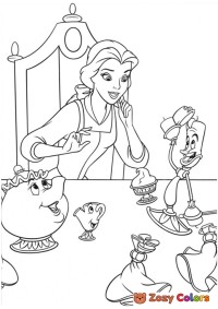 Princess Belle playing with friends