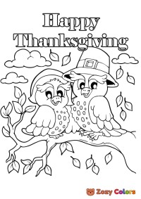 Thanksgiving pilgrim birds