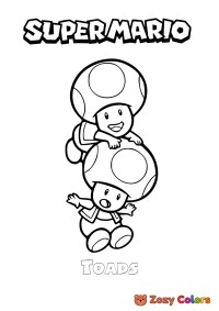 Toads from Super Mario