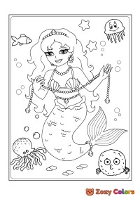 Mermaid with a pear chain