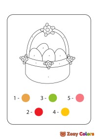 Easter basket color by numbers