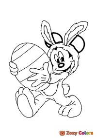 Mickey mouse with easter egg