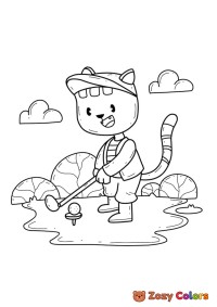 Cat golfing
