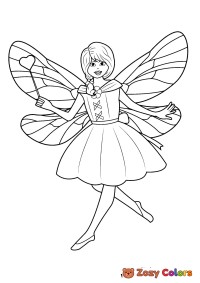 Fairy with a hart magic wand