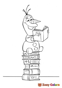 Olaf reading books