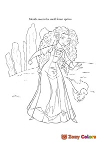 Merida with forest sprites