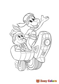 Tag and Scooch riding