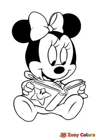 Minnie Mouse baby reading